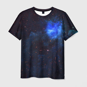 Мужская футболка 3D с принтом Холодная туманность в Петрозаводске, 100% полиэфир | прямой крой, круглый вырез горловины, длина до линии бедер | вселенная | галактика | звёзды | космическое пространство | космос | созвездие