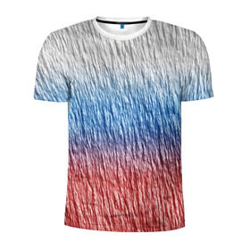 Мужская футболка 3D спортивная с принтом Текстура стены ,флаг в Петрозаводске, 100% полиэстер с улучшенными характеристиками | приталенный силуэт, круглая горловина, широкие плечи, сужается к линии бедра | линии | патриот | полосы | стена | текстура | трещины | флаг | форма | фото | цвет
