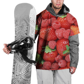 Накидка на куртку 3D с принтом Ягоды в Петрозаводске, 100% полиэстер |  | Тематика изображения на принте: десерт | еда | клубника | красный | малина | сладкое | ягоды