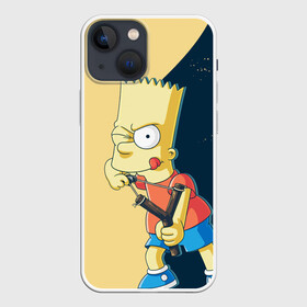 Чехол для iPhone 13 mini с принтом Барт в Петрозаводске,  |  | simpsons | барт | гомер | мардж | симпсоны