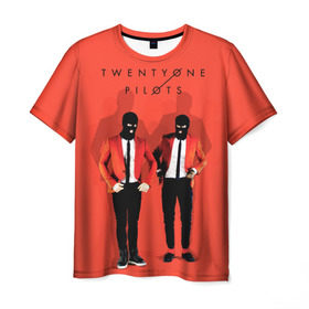 Мужская футболка 3D с принтом TwentyONE PILOTS в Петрозаводске, 100% полиэфир | прямой крой, круглый вырез горловины, длина до линии бедер | 21 | blurryface | music | twenty one pilots