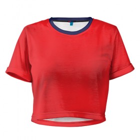Женская футболка 3D укороченная с принтом Pokeball в Петрозаводске, 100% полиэстер | круглая горловина, длина футболки до линии талии, рукава с отворотами | 