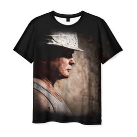 Мужская футболка 3D с принтом Шахтёр в Петрозаводске, 100% полиэфир | прямой крой, круглый вырез горловины, длина до линии бедер | шахтер
