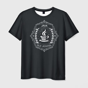Мужская футболка 3D с принтом Java old school в Петрозаводске, 100% полиэфир | прямой крой, круглый вырез горловины, длина до линии бедер | Тематика изображения на принте: code | it | код | программист | разработчик