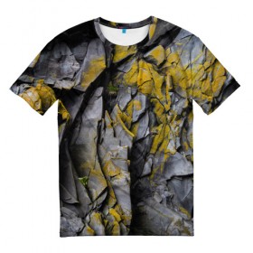 Мужская футболка 3D с принтом текстура в Петрозаводске, 100% полиэфир | прямой крой, круглый вырез горловины, длина до линии бедер | гранж | дерево | камень | краска | ржавчина | скала | текстура