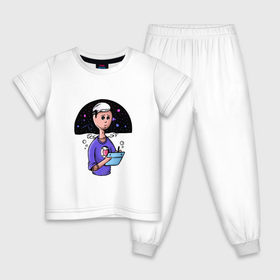 Детская пижама хлопок с принтом Дизайнер-иллюстратор в Петрозаводске, 100% хлопок |  брюки и футболка прямого кроя, без карманов, на брюках мягкая резинка на поясе и по низу штанин
 | веб | дизайнер | иллюстратор | космос | сердце