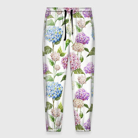 Мужские брюки 3D с принтом Цветы и бабочки 4 в Петрозаводске, 100% полиэстер | манжеты по низу, эластичный пояс регулируется шнурком, по бокам два кармана без застежек, внутренняя часть кармана из мелкой сетки | акварель | нежный | паттерн | цветочек | цветочный