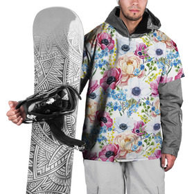 Накидка на куртку 3D с принтом Цветы и бабочки 10 в Петрозаводске, 100% полиэстер |  | маки | паттерн