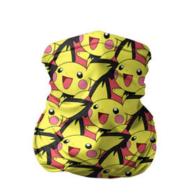 Бандана-труба 3D с принтом Pikachu в Петрозаводске, 100% полиэстер, ткань с особыми свойствами — Activecool | плотность 150‒180 г/м2; хорошо тянется, но сохраняет форму | Тематика изображения на принте: pikachu | pokeboll | pokemon | пикачу | покеболл | покемон