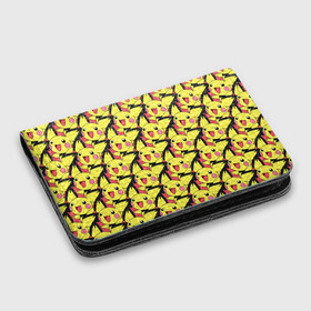 Картхолдер с принтом с принтом Pikachu в Петрозаводске, натуральная матовая кожа | размер 7,3 х 10 см; кардхолдер имеет 4 кармана для карт; | pikachu | pokeboll | pokemon | пикачу | покеболл | покемон