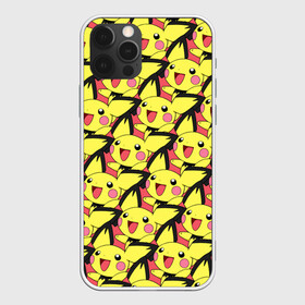 Чехол для iPhone 12 Pro с принтом Pikachu в Петрозаводске, силикон | область печати: задняя сторона чехла, без боковых панелей | pikachu | pokeboll | pokemon | пикачу | покеболл | покемон