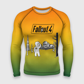Мужской рашгард 3D с принтом Волт бой 111 Fallout 4 в Петрозаводске,  |  | Тематика изображения на принте: fallout 4 | vault boy | волт бой | фаллаут