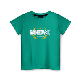 Детская футболка хлопок с принтом Rainbow six | Siege : Pro league (white) в Петрозаводске, 100% хлопок | круглый вырез горловины, полуприлегающий силуэт, длина до линии бедер | boom | fire | rainbowsix | siege | tom clansys