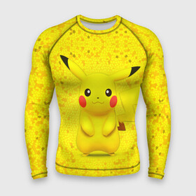 Мужской рашгард 3D с принтом Pikachu в Петрозаводске,  |  | pikachu | pokeboll | pokemon | пикачу | покеболл | покемон