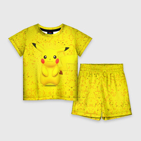 Детский костюм с шортами 3D с принтом Pikachu в Петрозаводске,  |  | pikachu | pokeboll | pokemon | пикачу | покеболл | покемон