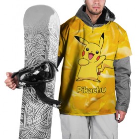 Накидка на куртку 3D с принтом Pikachu в Петрозаводске, 100% полиэстер |  | Тематика изображения на принте: pikachu | pokeboll | pokemon | пикачу | покеболл | покемон