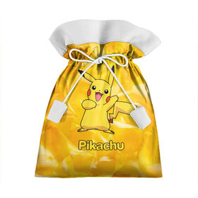 Подарочный 3D мешок с принтом Pikachu в Петрозаводске, 100% полиэстер | Размер: 29*39 см | pikachu | pokeboll | pokemon | пикачу | покеболл | покемон