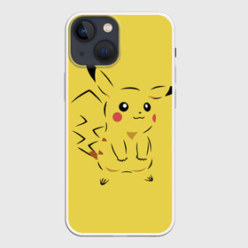 Чехол для iPhone 13 mini с принтом Пикачу покерфейс в Петрозаводске,  |  | pikachu | pokeboll | pokemon | пикачу | покеболл | покемон