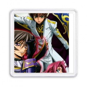 Магнит 55*55 с принтом Code Geass в Петрозаводске, Пластик | Размер: 65*65 мм; Размер печати: 55*55 мм | Тематика изображения на принте: 