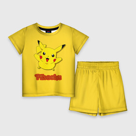 Детский костюм с шортами 3D с принтом Pikachu в Петрозаводске,  |  | pikachu | pokeboll | pokemon | пикачу | покеболл | покемон