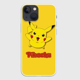 Чехол для iPhone 13 mini с принтом Pikachu в Петрозаводске,  |  | pikachu | pokeboll | pokemon | пикачу | покеболл | покемон