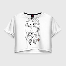Женская футболка 3D укороченная с принтом Камеди стор 7 в Петрозаводске, 100% полиэстер | круглая горловина, длина футболки до линии талии, рукава с отворотами | youtube | дженна | дженна марблс | евстиф | камеди | камедистор | ютуб | ютьюб