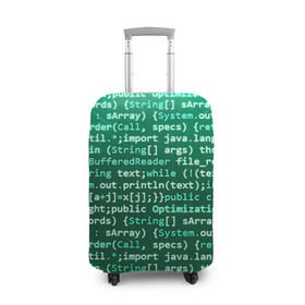 Чехол для чемодана 3D с принтом Программирование 8 в Петрозаводске, 86% полиэфир, 14% спандекс | двустороннее нанесение принта, прорези для ручек и колес | день программиста | код | подарок | праздник | программист