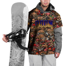 Накидка на куртку 3D с принтом Doom. Все монстры (pixel art) в Петрозаводске, 100% полиэстер |  | Тематика изображения на принте: 