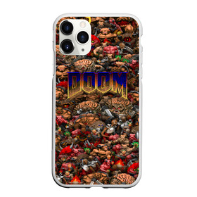 Чехол для iPhone 11 Pro Max матовый с принтом Doom Все монстры (pixel art) в Петрозаводске, Силикон |  | 