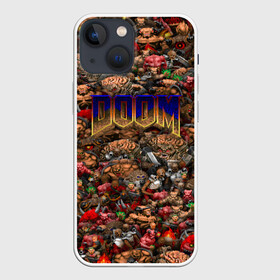 Чехол для iPhone 13 mini с принтом Doom. Все монстры (pixel art) в Петрозаводске,  |  | 