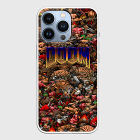 Чехол для iPhone 13 Pro с принтом Doom. Все монстры (pixel art) в Петрозаводске,  |  | 