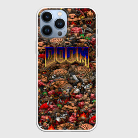 Чехол для iPhone 13 Pro Max с принтом Doom. Все монстры (pixel art) в Петрозаводске,  |  | 