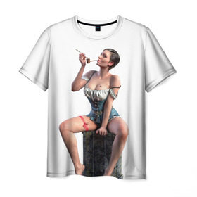 Мужская футболка 3D с принтом Novigrad Hooker в Петрозаводске, 100% полиэфир | прямой крой, круглый вырез горловины, длина до линии бедер | gaming | the witcher | witcher | yennefer | ведьмак | геральт | йеннифер | йеннифэр
