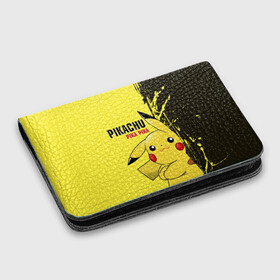 Картхолдер с принтом с принтом Pikachu Pika Pika в Петрозаводске, натуральная матовая кожа | размер 7,3 х 10 см; кардхолдер имеет 4 кармана для карт; | Тематика изображения на принте: go | pikachu | pokemon | го | пика | пикачу | покемон