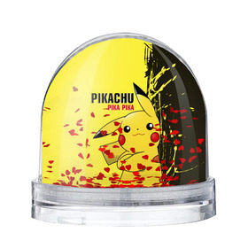 Снежный шар с принтом Pikachu Pika Pika в Петрозаводске, Пластик | Изображение внутри шара печатается на глянцевой фотобумаге с двух сторон | go | pikachu | pokemon | го | пика | пикачу | покемон