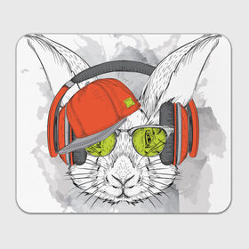 Коврик прямоугольный с принтом Стильный Кролик в Петрозаводске, натуральный каучук | размер 230 х 185 мм; запечатка лицевой стороны | Тематика изображения на принте: dj | music | rnb | животные | клубная | музыка