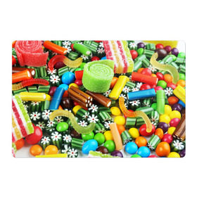 Магнитный плакат 3Х2 с принтом Сладости в Петрозаводске, Полимерный материал с магнитным слоем | 6 деталей размером 9*9 см | Тематика изображения на принте: вкуснотища | вкусняшки | глазурь | жевачка | карамель | карамельки | конфетки | конфеты | леденец | мармеладки | сахар | сладости