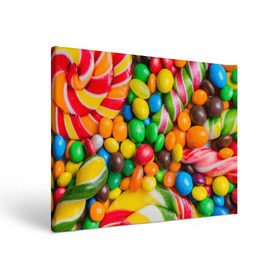 Холст прямоугольный с принтом Сладкоежка в Петрозаводске, 100% ПВХ |  | Тематика изображения на принте: вкуснотища | вкусняшки | глазурь | жевачка | карамель | карамельки | конфетки | конфеты | леденец | мармеладки | сахар | сладости