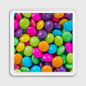 Магнит 55*55 с принтом Конфетки в Петрозаводске, Пластик | Размер: 65*65 мм; Размер печати: 55*55 мм | вкуснотища | вкусняшки | глазурь | жевачка | карамель | карамельки | конфетки | конфеты | леденец | мармеладки | сахар | сладости