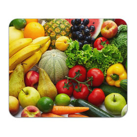 Коврик прямоугольный с принтом Богатый урожай в Петрозаводске, натуральный каучук | размер 230 х 185 мм; запечатка лицевой стороны | апельсин | баклажан | банан | богатый урожай | виноград | горох | еда | кабачок | капуста | картофель | лимон | морковь | овощи | огурец | перец | персик | помидор | слива | сочные плоды | томат | тыква
