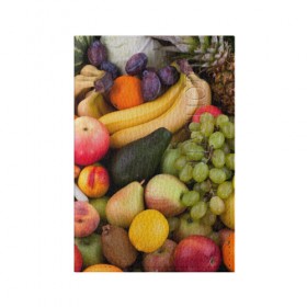 Обложка для паспорта матовая кожа с принтом Спелые фрукты в Петрозаводске, натуральная матовая кожа | размер 19,3 х 13,7 см; прозрачные пластиковые крепления | ананас | арбуз | банан | богатый урожай | виноград | горох | груша | еда | капуста | картофель | лук | морковь | овощи | огурец | перец | персик | слива | сочные плоды | томат | фасоль | фрукты | яблоко