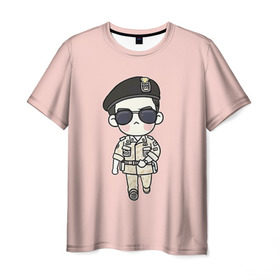 Мужская футболка 3D с принтом SONG JOONG KI в Петрозаводске, 100% полиэфир | прямой крой, круглый вырез горловины, длина до линии бедер | korea | song joong ki | дорамы. дорама | корейская дорама | корейские дорамы | корея | потомки солнца | сон чжун ки | сон чжунки | чжун ки