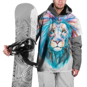 Накидка на куртку 3D с принтом Живописный лев в Петрозаводске, 100% полиэстер |  | lion | грива | дикая кошка | добыча | животное | зверь | искусство | картина | клыки | когти | король джунглей | лев | макет | мясо | набросок | портрет | хищник | царь зверей | эскиз