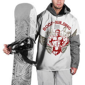 Накидка на куртку 3D с принтом Body-building в Петрозаводске, 100% полиэстер |  | gym | power | бодибилдинг | культуризм | сила | спорт | фитнес | штанга