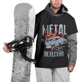 Накидка на куртку 3D с принтом Metal Detector в Петрозаводске, 100% полиэстер |  | metal | кровь | метал | мызыка | новинки | рок | тяжелый | череп