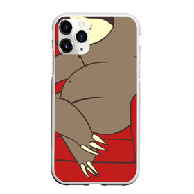Чехол для iPhone 11 Pro матовый с принтом Ленивец в Петрозаводске, Силикон |  | крутой | ленивец | лень