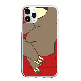 Чехол для iPhone 11 Pro Max матовый с принтом Ленивец в Петрозаводске, Силикон |  | крутой | ленивец | лень
