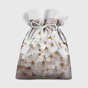 Подарочный 3D мешок с принтом Весеннее цветение в Петрозаводске, 100% полиэстер | Размер: 29*39 см | Тематика изображения на принте: белый | весна | лепестки | прикольные картинки | цветочки | цветы