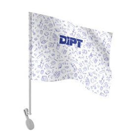 Флаг для автомобиля с принтом DIPT в Петрозаводске, 100% полиэстер | Размер: 30*21 см | 