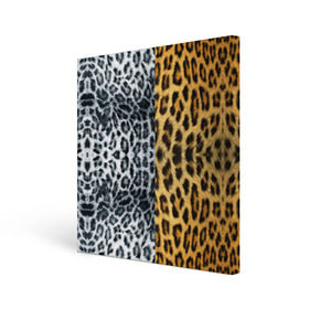Холст квадратный с принтом Леопард/Снежный Барс в Петрозаводске, 100% ПВХ |  | Тематика изображения на принте: textures | барс | животное | леопард | пятна | снежный | текстура | чёрное с белым